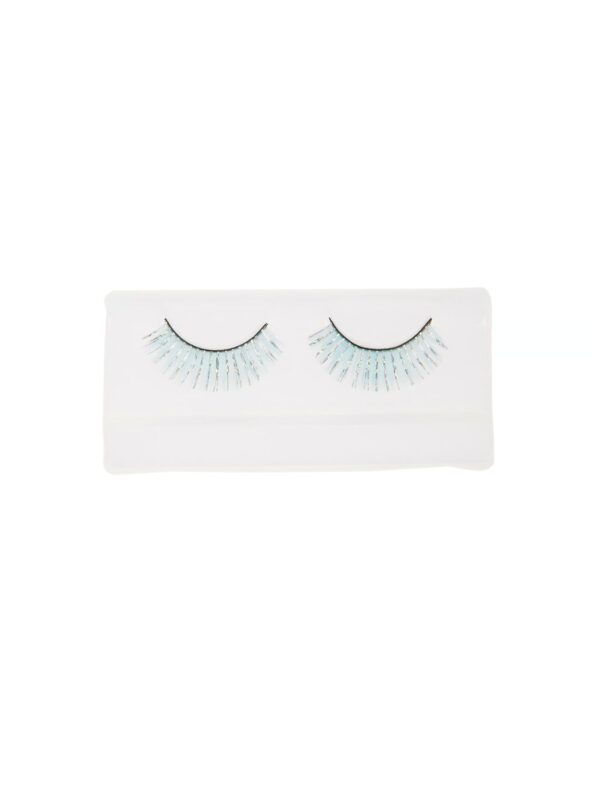Wimpern Glitzer hellblau