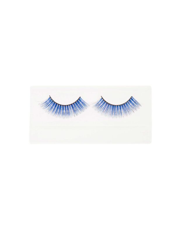 Wimpern Lametta blau