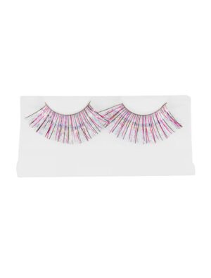 Wimpern Lametta lila/silber