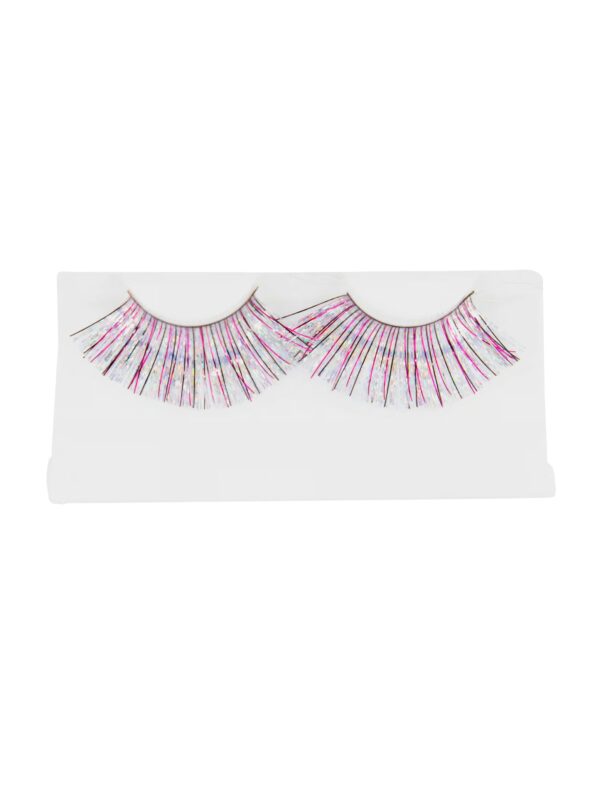 Wimpern Lametta lila/silber