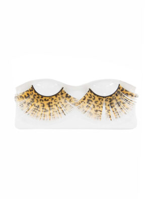 Wimpern Leopard beige/braun