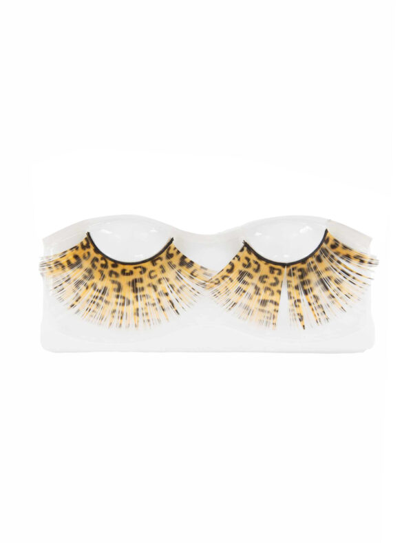Wimpern Leopard beige/braun