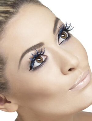 Wimpern Spinnenweben blau
