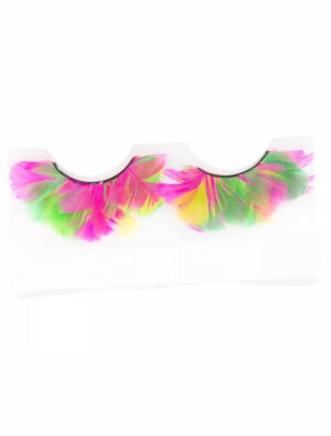 Wimpern aus Federn bunt Farbe: bunt