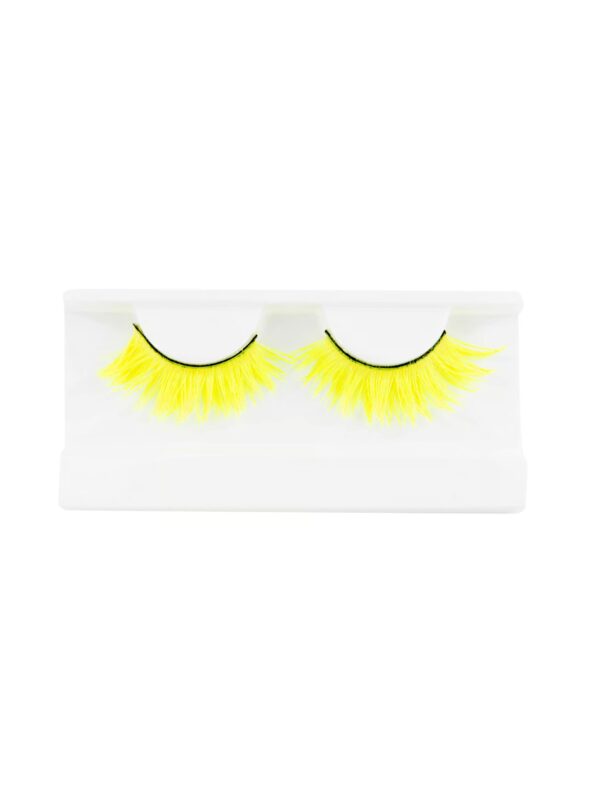 Wimpern glow in the dark neongelb