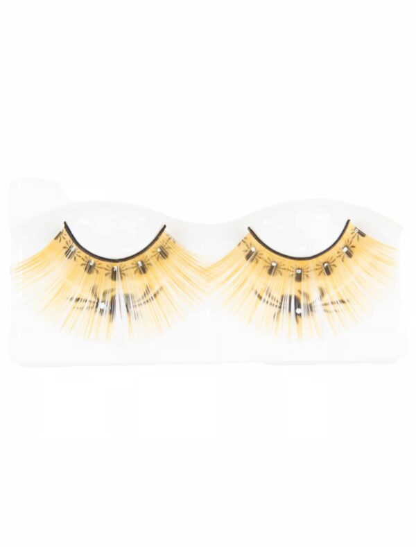 Wimpern mit Spinne orange/schwarz