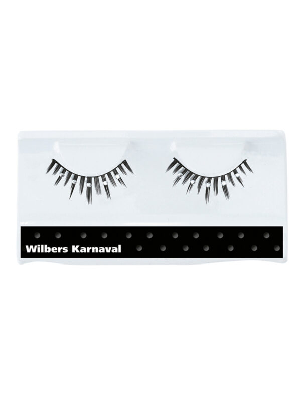 Wimpern mit Spitze mit Steinchen Farbe: schwarz