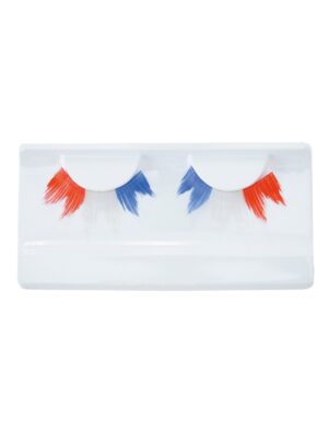 Wimpern mit Spitze rot/weiß/blau