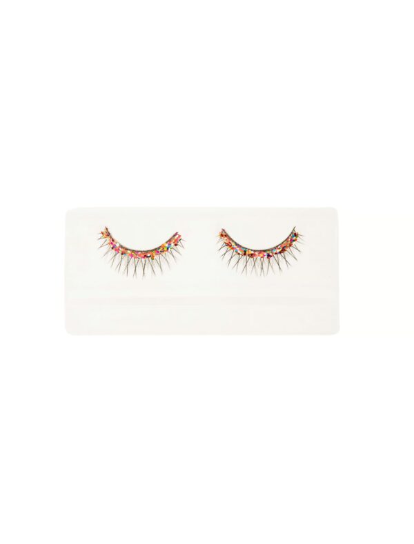 Wimpern mit buntem Strass Farbe: rot