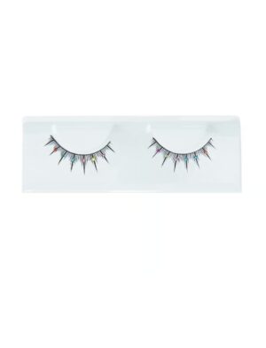 Wimpern mit farbigen Steinchen schwarz