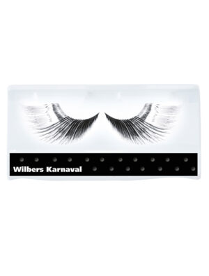 Wimpern schwarz mit Metall silber