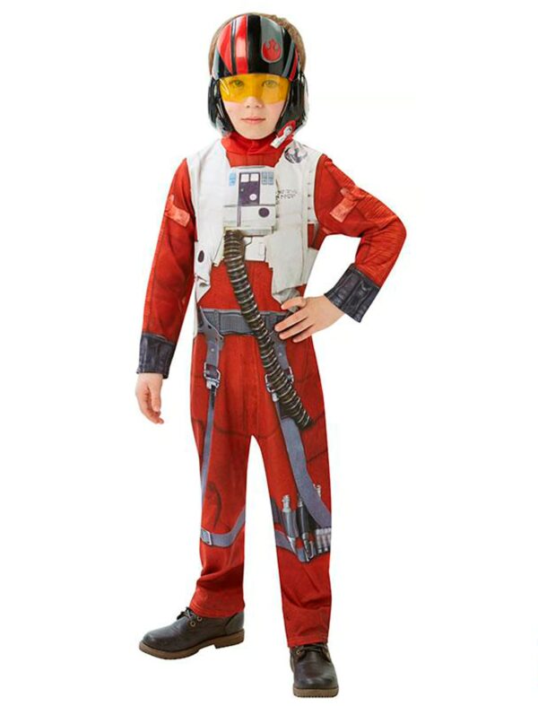 X-Wing Fighter Star Wars VII Kinder 2-tlg. rot L