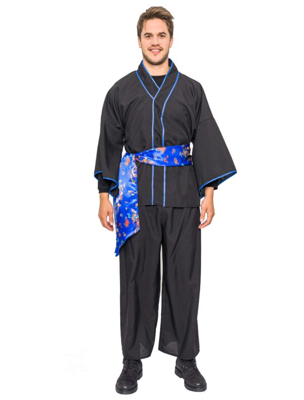 Yukata 3-tlg. Herren schwarz/blau L