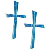 Wachsverzierung "Kreuz blau"