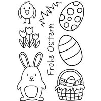 Clear Stempel-Set "Frohe Ostern"