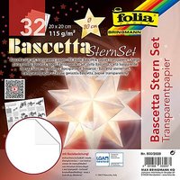 folia Transparentpapier-Faltblätter "Bascetta-Stern"