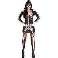 Skelett Kostüm "Skeletta" für Damen
