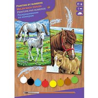 Malen nach Zahlen mit Acrylfarbe "Pferde"
