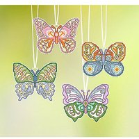 buttinette Stramin-Aufhänger "Schmetterlinge"