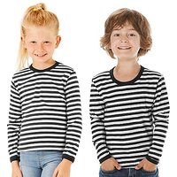 Langärmeliges Ringelshirt "Black Stripes" für Kinder