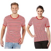 Kurzärmeliges Ringelshirt "Red Stripes" unisex