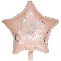 Folienballon "Stern - Happy Birthday"
