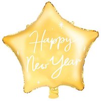 Folienballon Stern "Happy New Year"