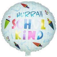 Folienballon "Hurra!! Schulkind"