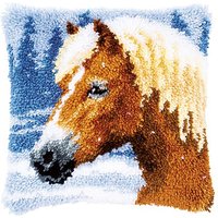 Knüpfkissen "Pferd Winter"