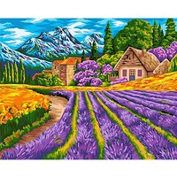 Malen nach Zahlen auf Leinwand "Lavendelfeld"
