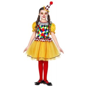 Zuckersüßes Clowns Mädchen Kostüm