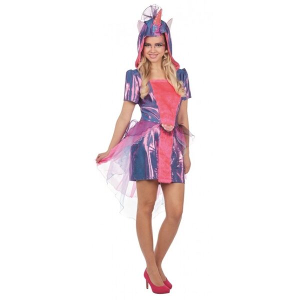 Kleid mit Einhornkapuze Damenkostüm