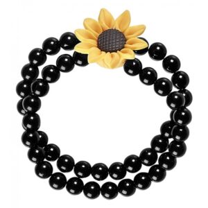 Hippie Perlenarmband mit Sonnenblume