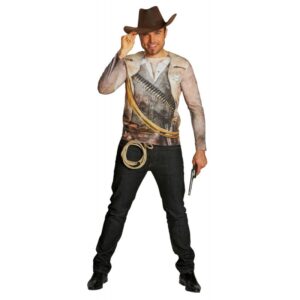 Cowboy Shirt für Erwachsene fotorealistisch-M