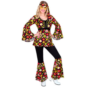 Crazy Flower Power Hippie Kostüm für Damen-XXL