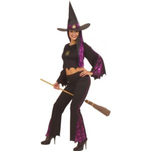Sexy Witch Hexenkostüm mit Leuchtspinne