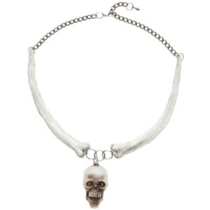 Knochen Halskette mit Totenkopf