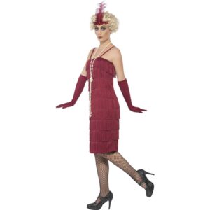 20er Jahre Carla Flapper Kostüm rot-M