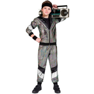80er Jahre Disco Trainingsanzug für Kinder-Kinder 140