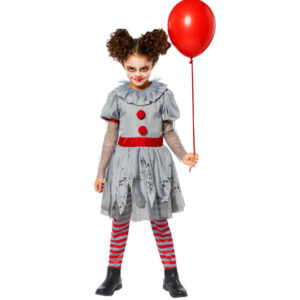 Horror Killer Clown Girl Mädchenkostüm-Kinder 8-10 Jahre