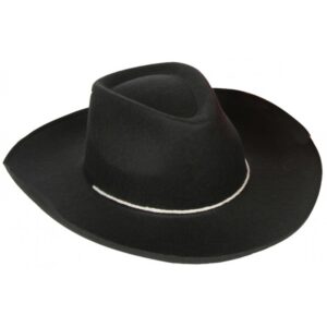 Cowboy Hut für Erwachsene schwarz-RB Hutgroesse 56