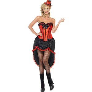 Burlesque Tänzerin Kostüm rot-S