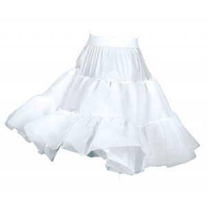 Petticoat knielang weiß 2-lagig