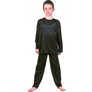 Langarmshirt und Leggings für Kinder in Schwarz