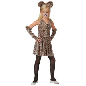 Leoparden Mädchen Lilly Kinderkostüm-Kinder 140
