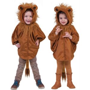 Löwe Lion Poncho Kinderkostüm-Kinder 92