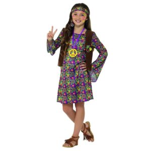 Groovy Hippie Girl Kinderkostüm