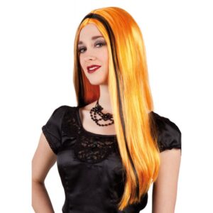 Esmeralda Halloween Perücke orange-schwarz