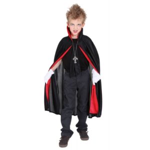 Dracula Vampir Umhang für Kinder schwarz-rot