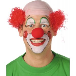 Clown Glatze Classic mit roten Haaren